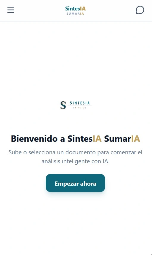 Captura de Sintesia SumarIA