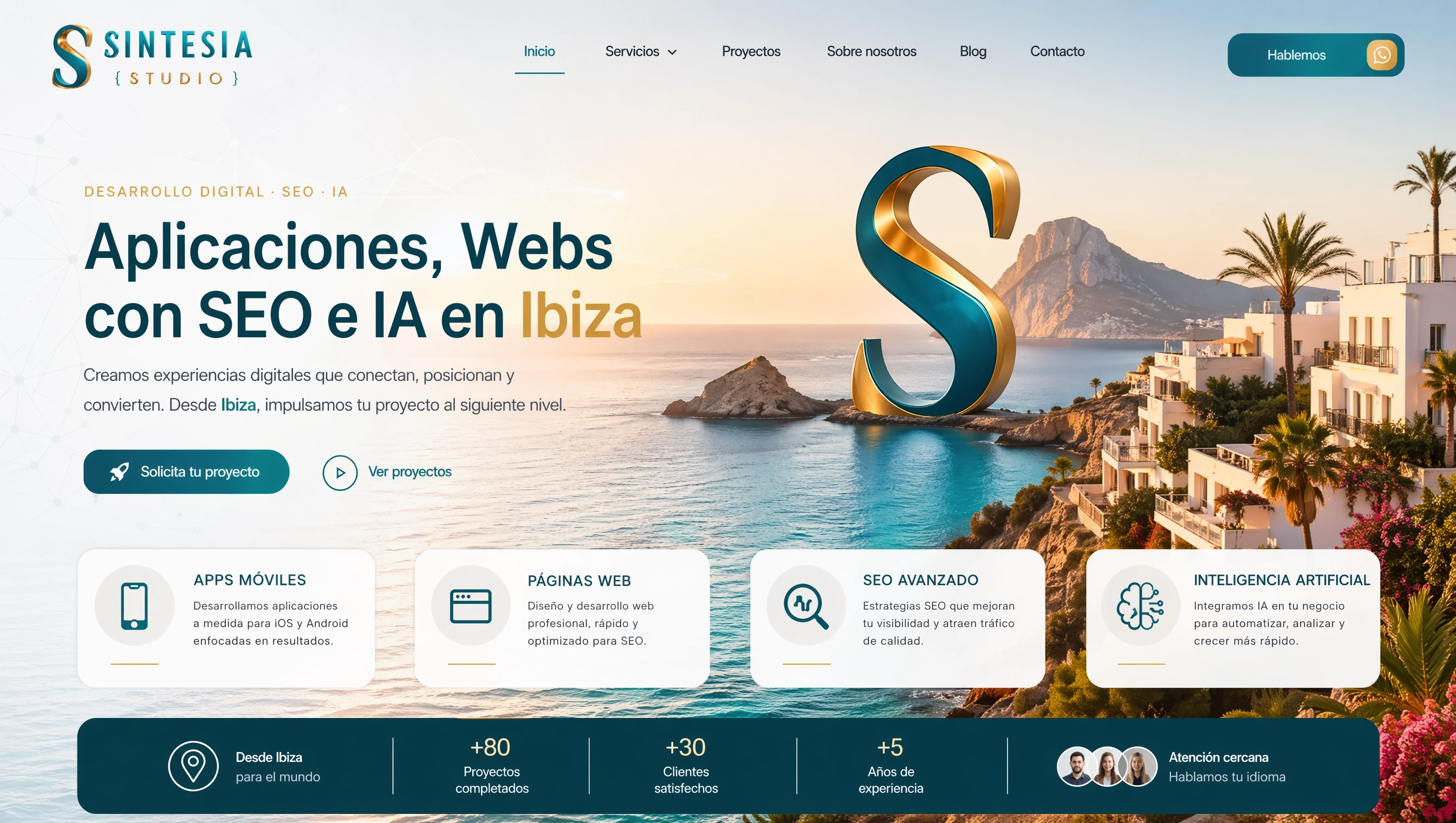 Creatividad visual generada para Sintesia Studio