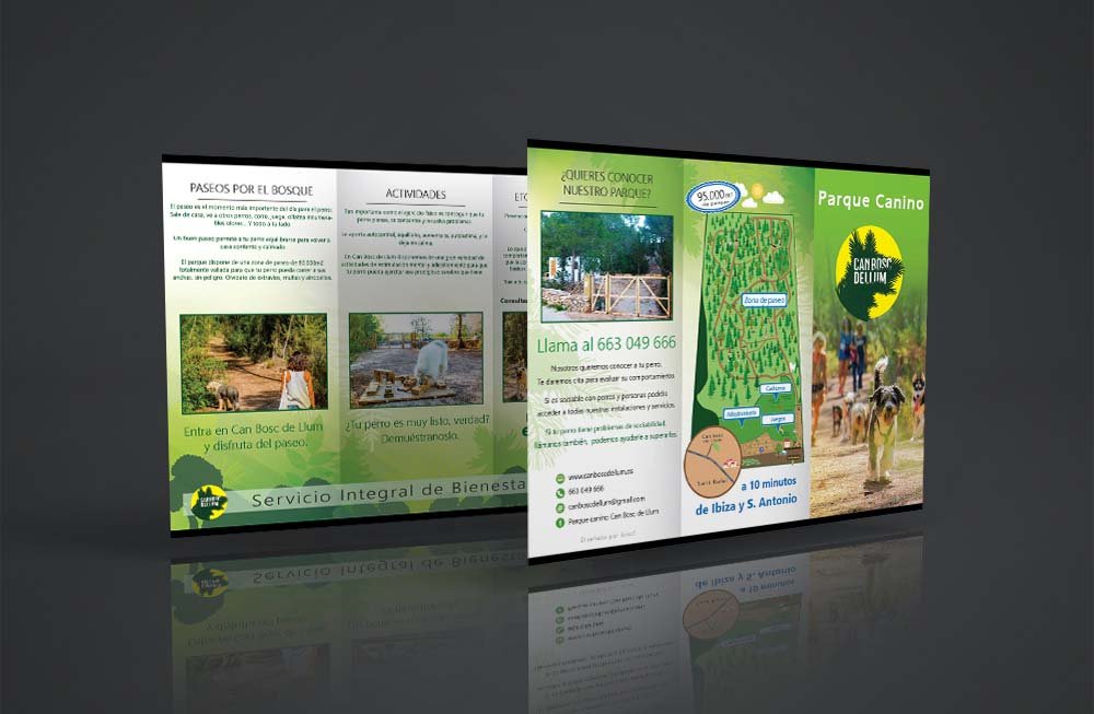 Folleto de Can Bosc de Llum diseñado por Jorge Planas